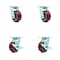 Service Caster 4 Inch Poly on Aluminum Swivel Caster Set with Roller Bearings 2 Brakes SCC SCC-30CS420-PAR-2-TLB-2 - alternate 1